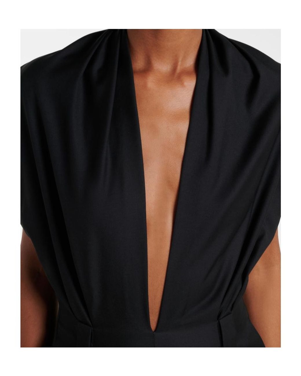 Coperni Black Halterneck Virgin Wool Jumpsuit
