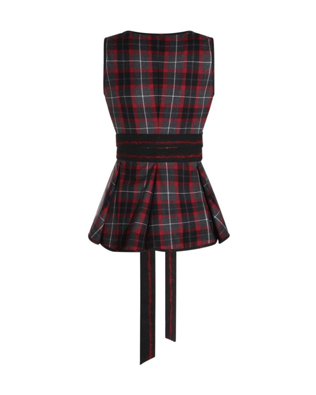 Vivienne Westwood Black Sleeveless Checked Top