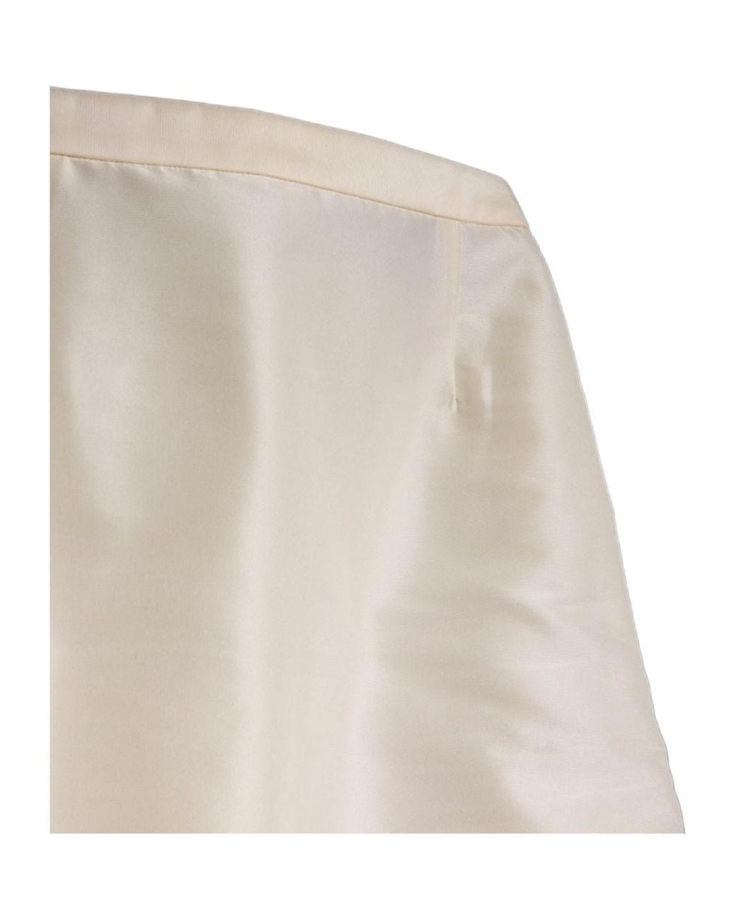 Gucci Natural Fine Silk Faille Long Skirt