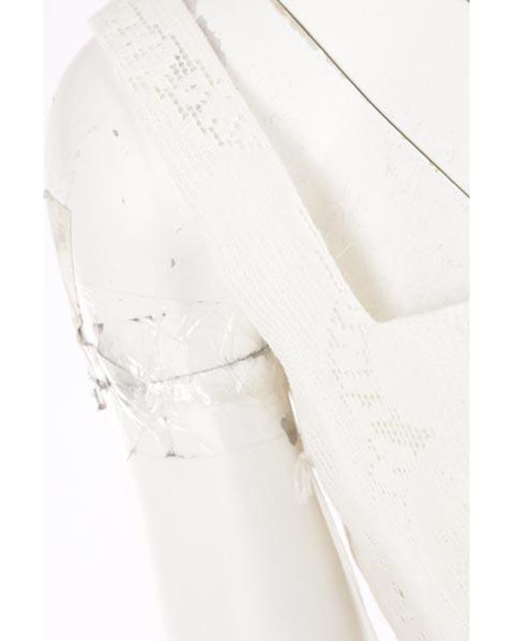 Valentino White Mini Bandana Lace Crop Top