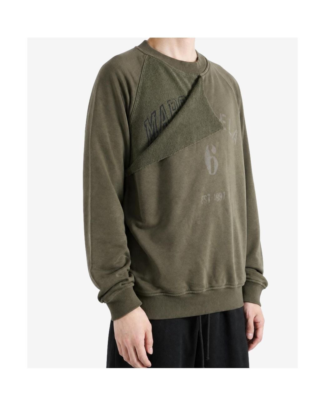 MM6 by Maison Margiela Gray Double-Layer Sweatshirt for men