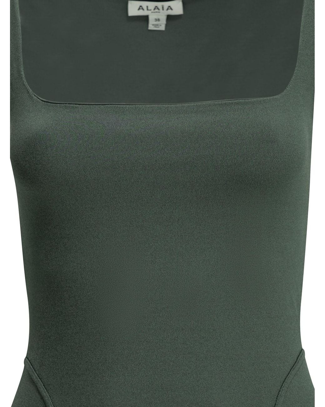Alaïa Green Fitted Midi Dress