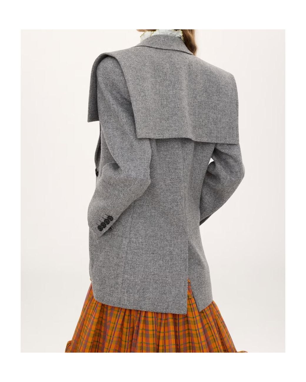 Chloé Gray Single-Breasted Tailored Jacket