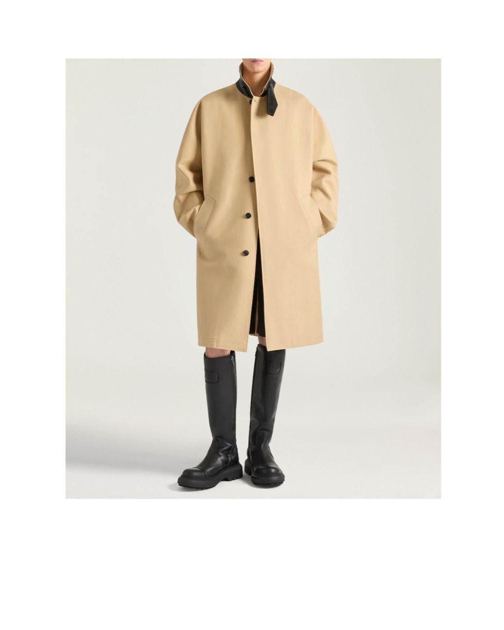 Givenchy Black Cargo Biker Knee High Boots for men