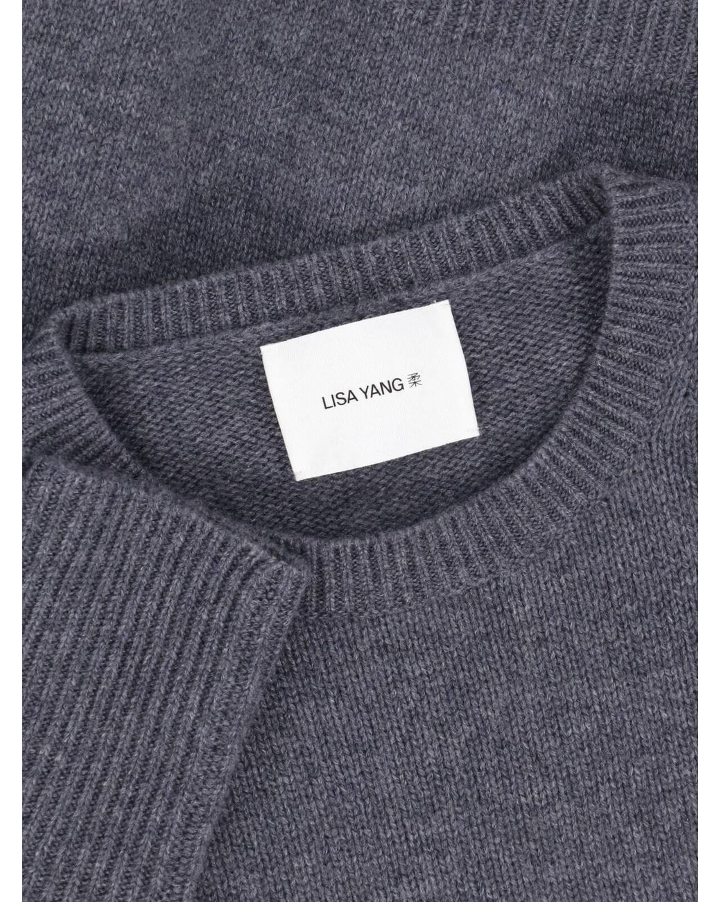 Lisa Yang Gray Mila Crewneck Knitwear