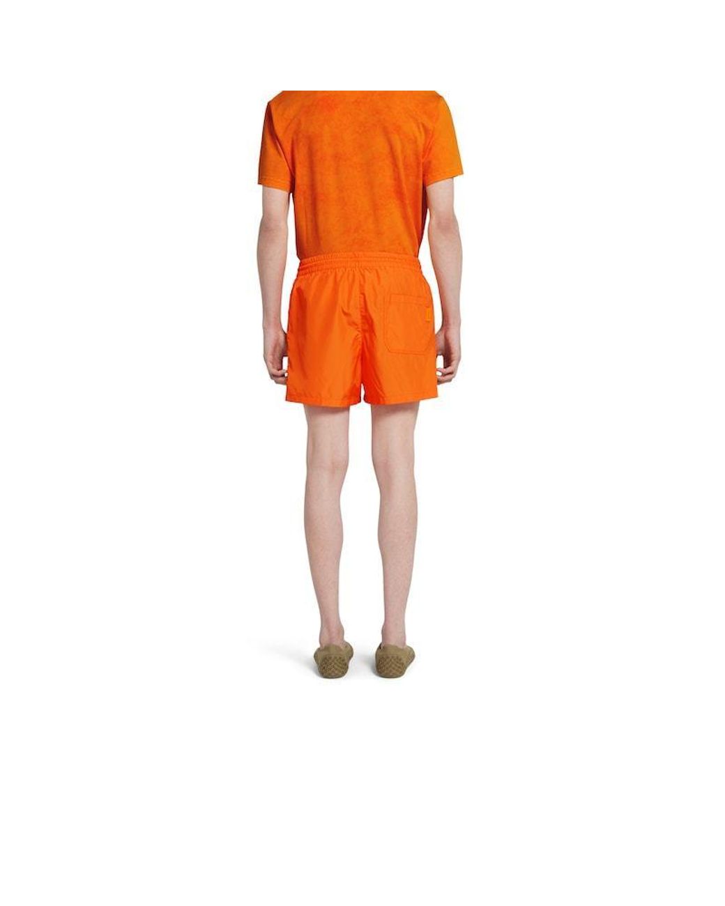 Gucci Orange Technical Poplin Swim Shorts for men