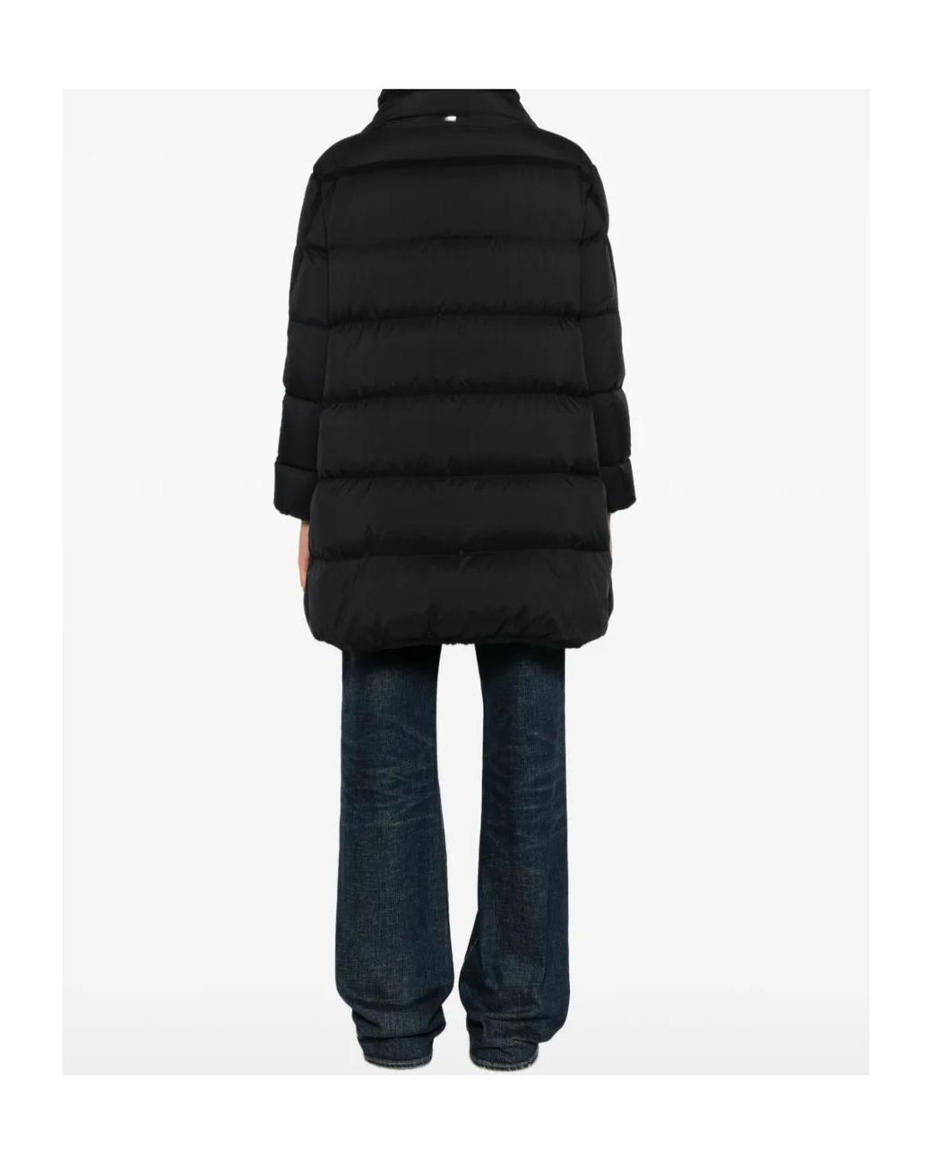 Herno Black Funnel-Neck Padded Jacket
