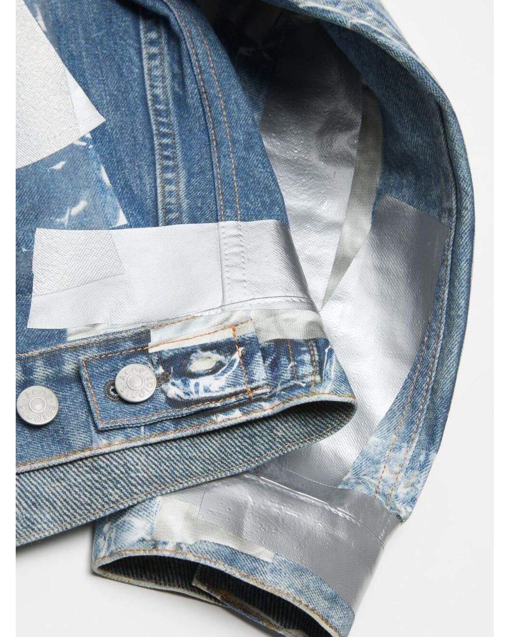 Acne Blue Patchwork Denim Jacket for men