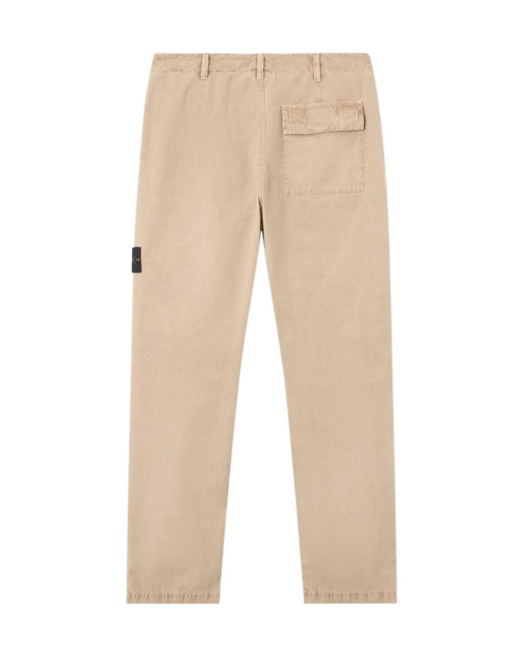 Stone Island Natural Logo Patch Straight-Leg Trousers for men