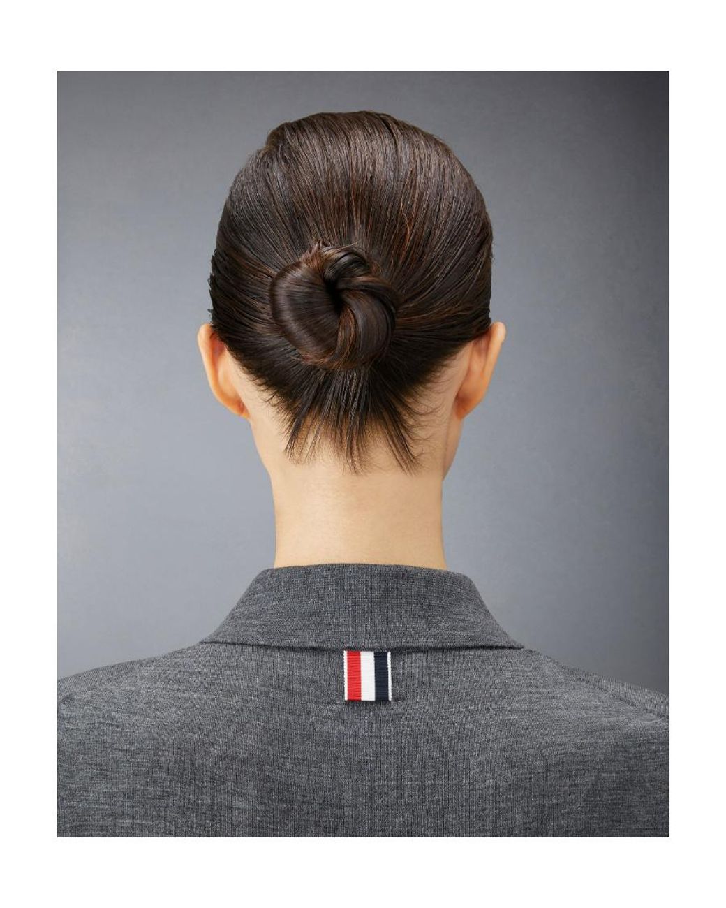 Thom Browne Gray 4-Bar Button Detailed Short-Sleeved Polo Shirt