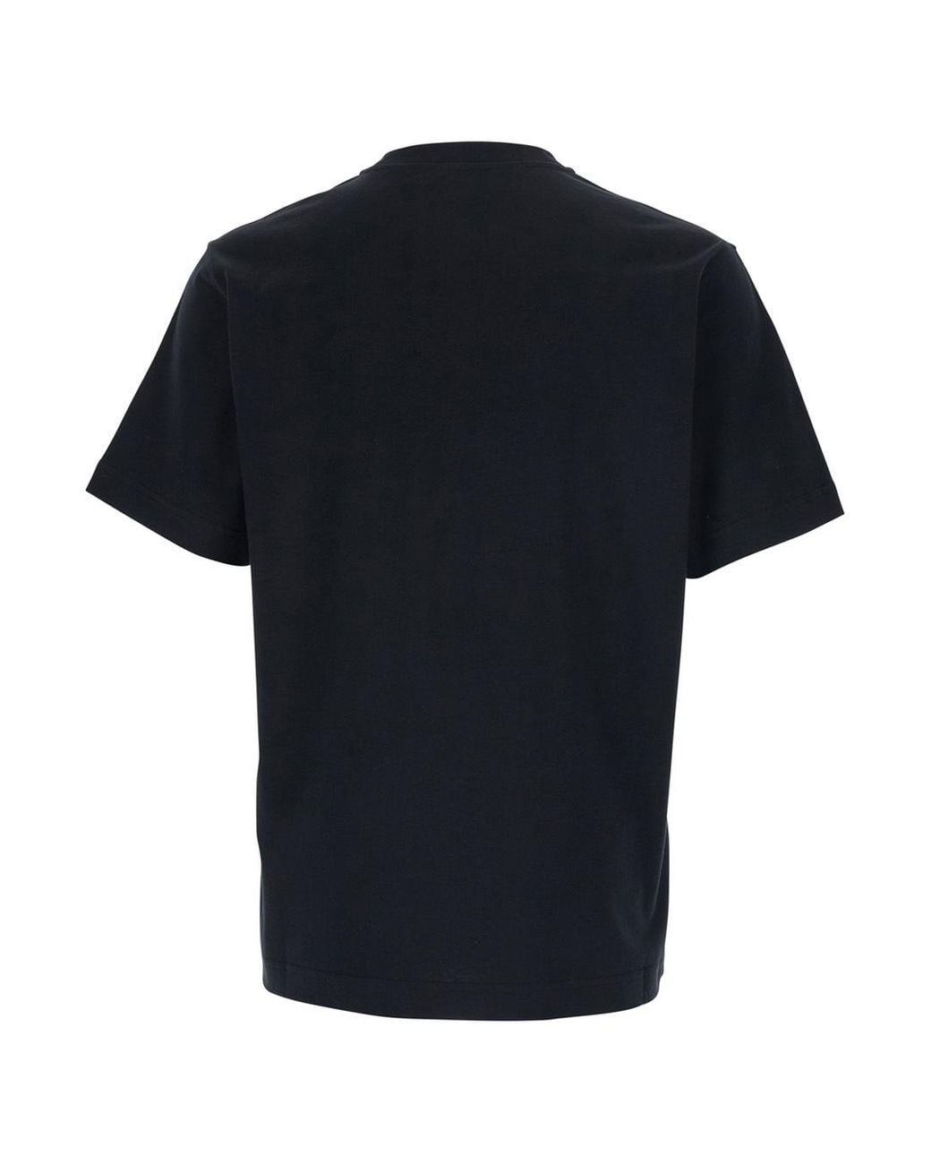 Burberry Black T-Shirt With Embroidered Logo for men