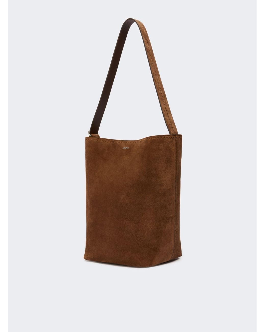 Max Mara Brown Logo-Printed Shoulder Bag