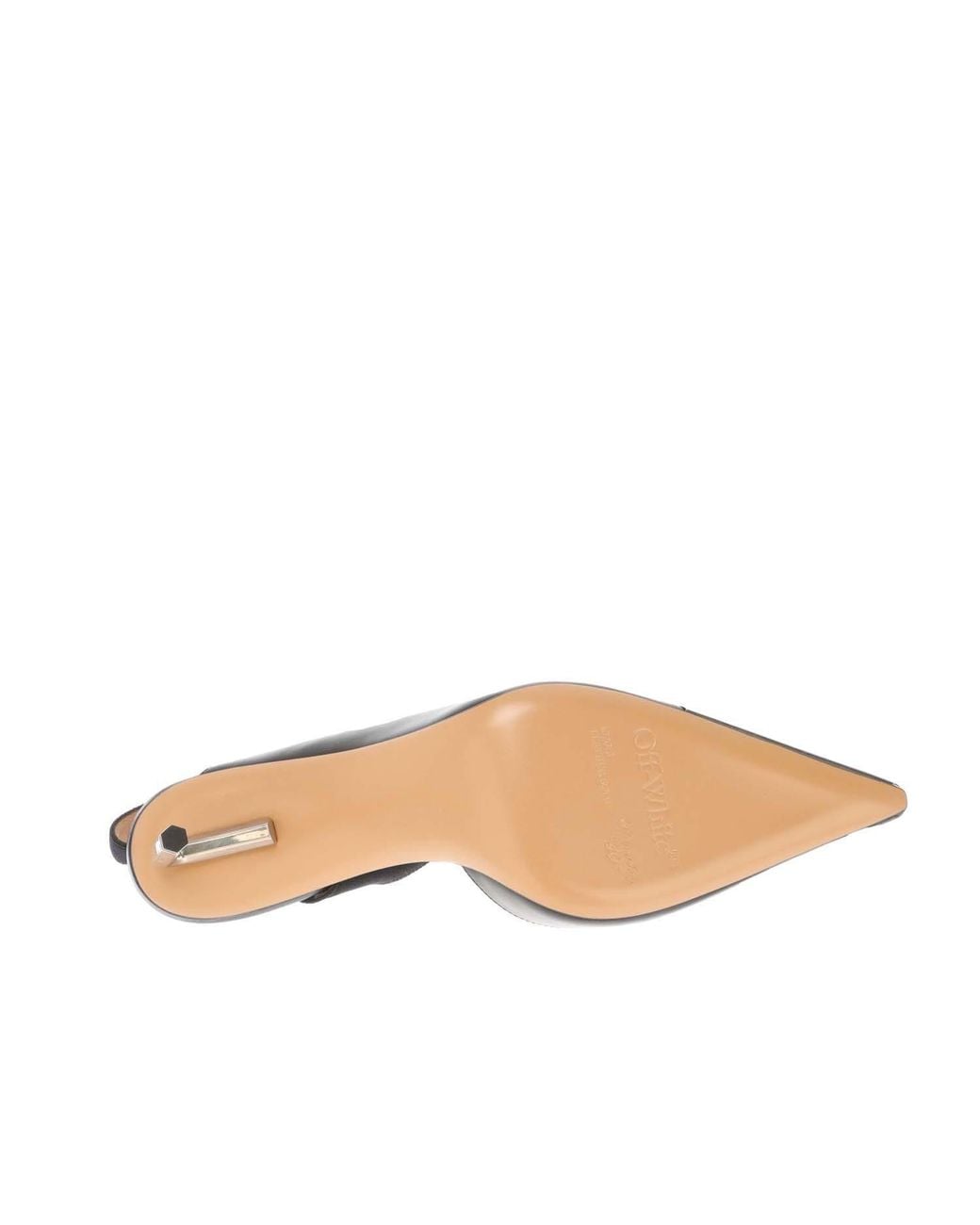 Off-White c/o Virgil Abloh Brown Slingback Highheeled Shoe