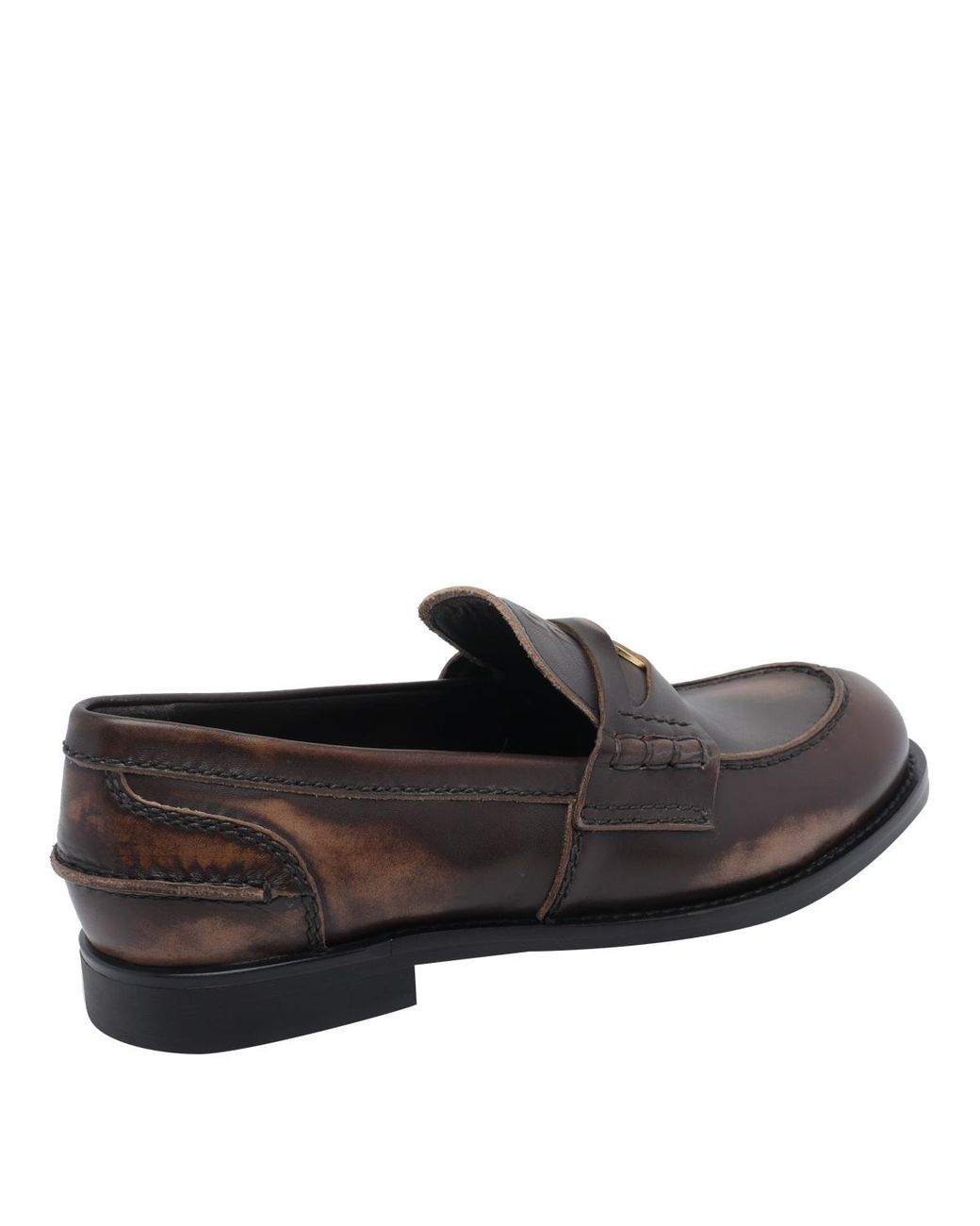 Miu Miu Black Round-Toe Loafers