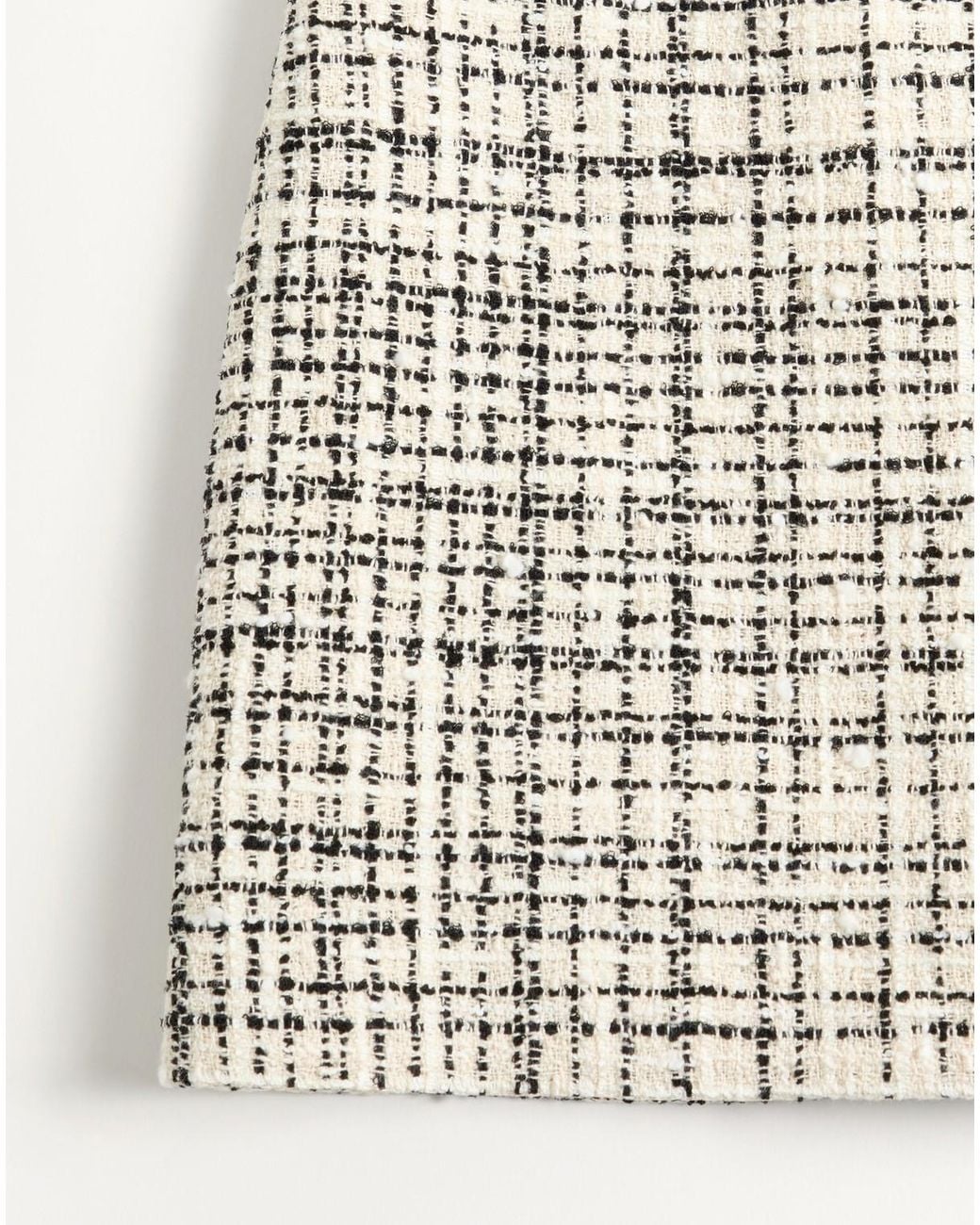 Valentino Natural Square Tweed Mini Skirt