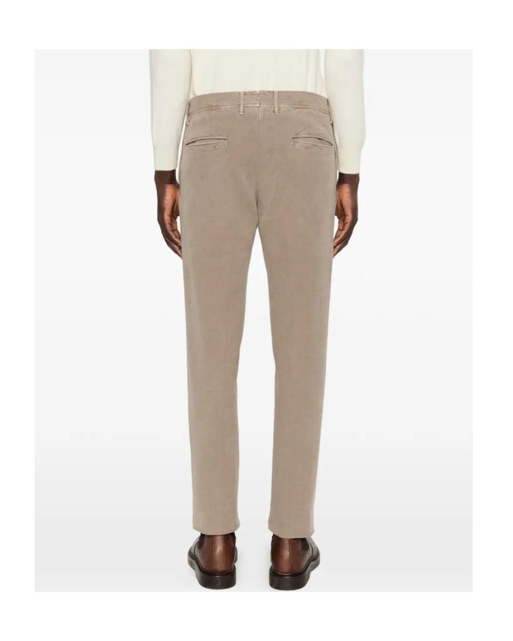 Incotex Natural Side-Pocket Straight Trousers for men