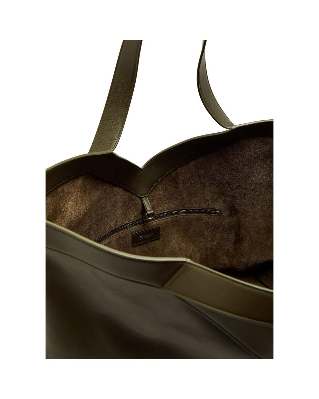 Saint Laurent Green Leather Tote Bag for men