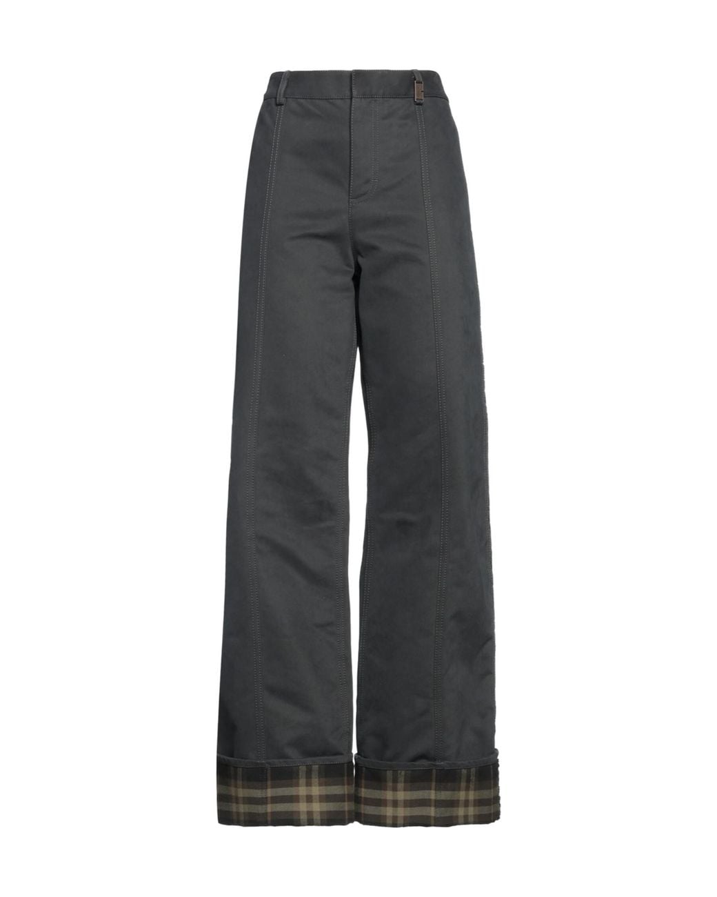 Burberry Gray High-Waisted Straight-Leg Cargo Pants