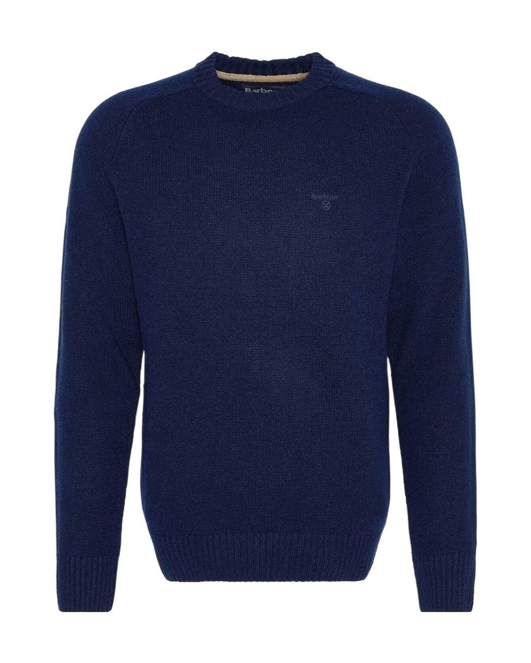 Barbour Blue Crew Neck Sweater for men
