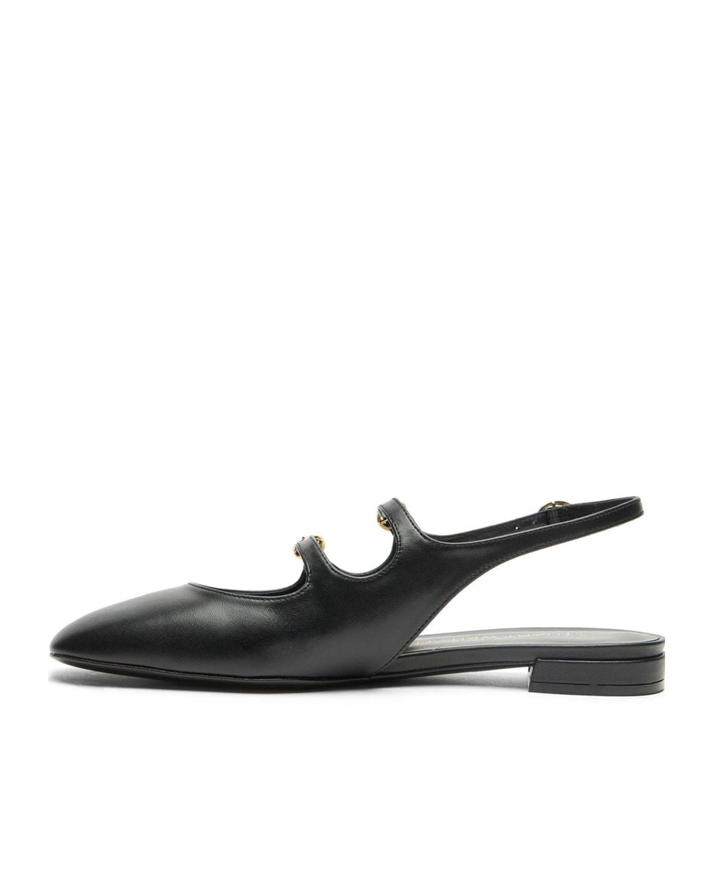 Stuart Weitzman Black Benni Mj Slack-Heeled Shoes
