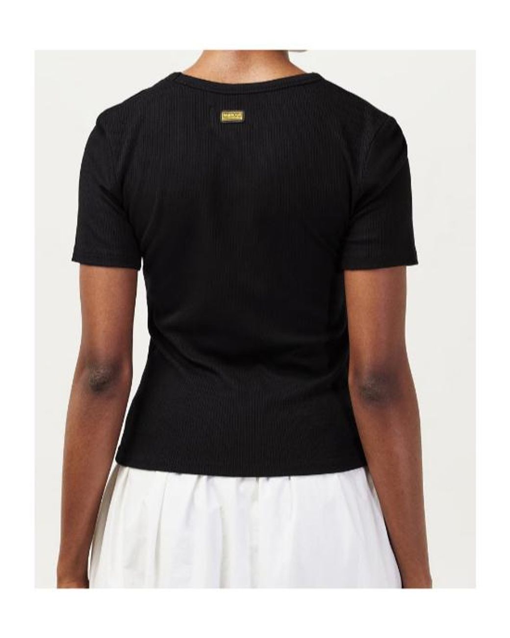 Barbour Black Hollow Neck T-Shirt
