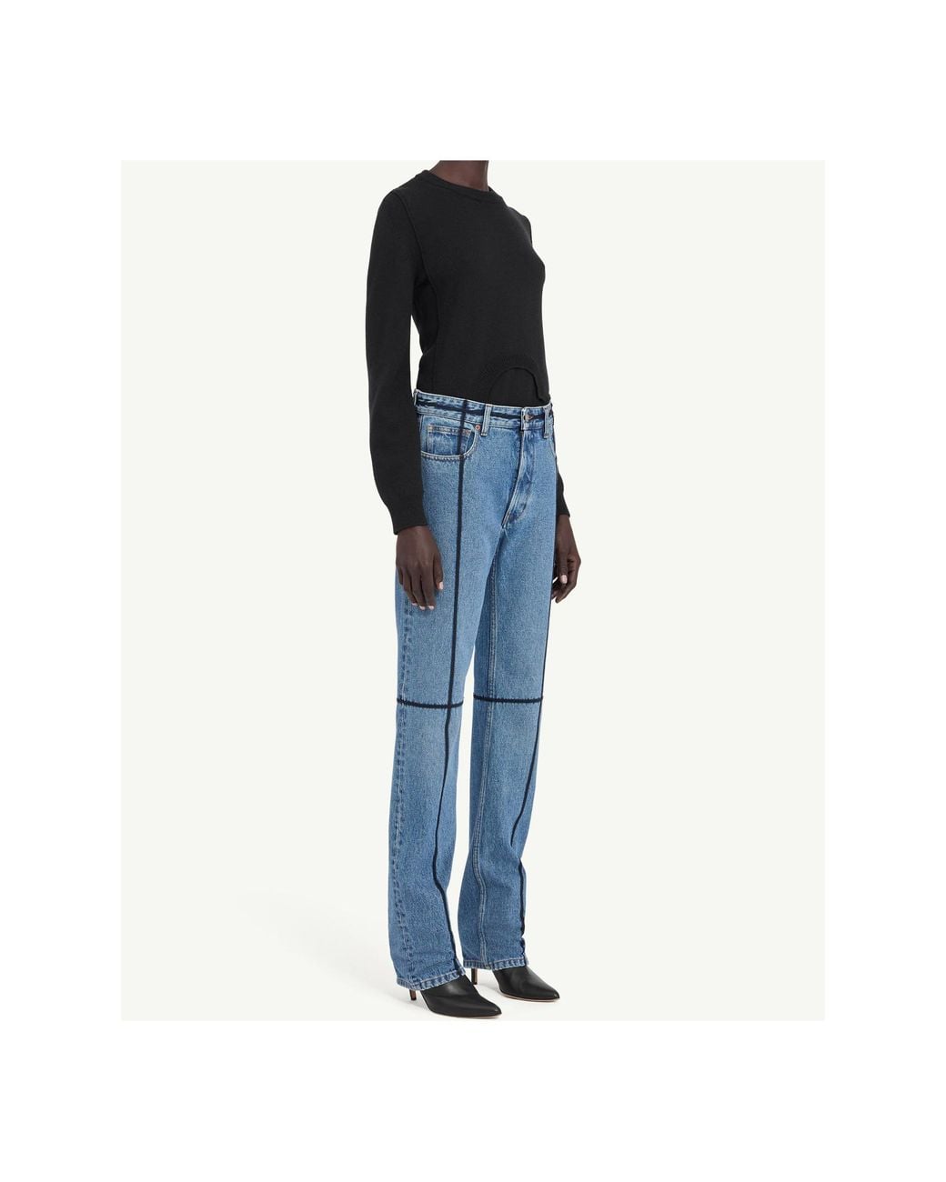 MM6 by Maison Margiela Blue Straight-Leg Jeans