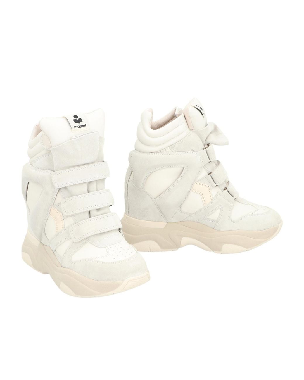 Isabel Marant White Balskee Panelled Sneakers