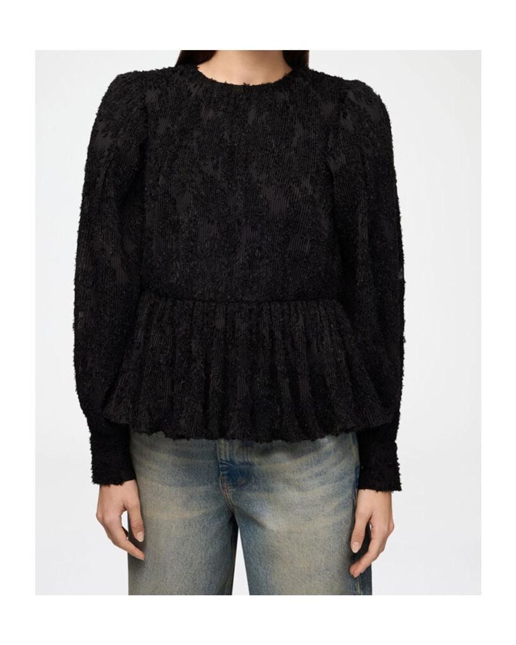 Ganni Black Blouse