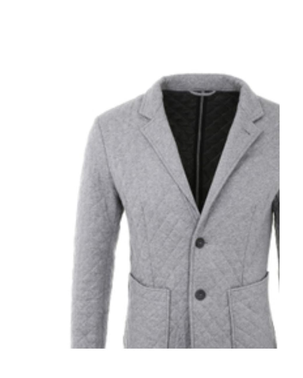 Emporio Armani Gray Long-Sleeve Blazer for men