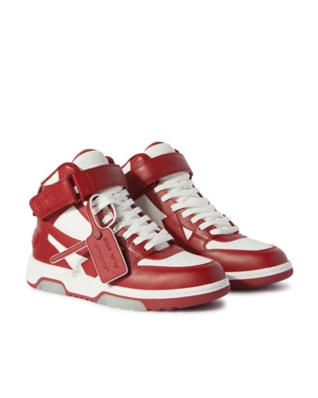Off-White c/o Virgil Abloh Red Out Of Office Mid-Top Sneakers for men