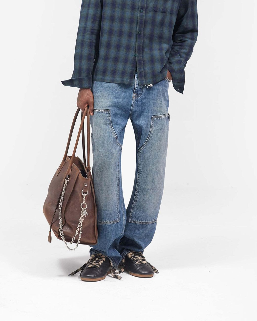 Represent Blue R2 Carpenter Wide-Leg Jeans for men