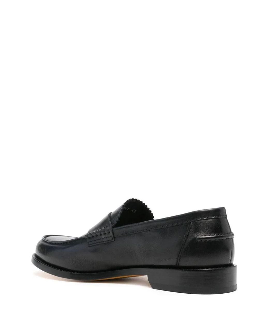 Doucal's Black Pebbled-Leather Loafers for men