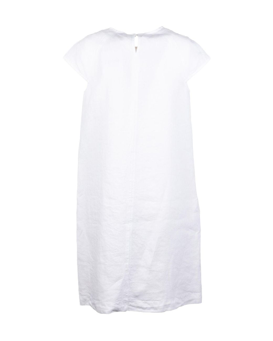 Aspesi White Crew-Neck Mini Dress