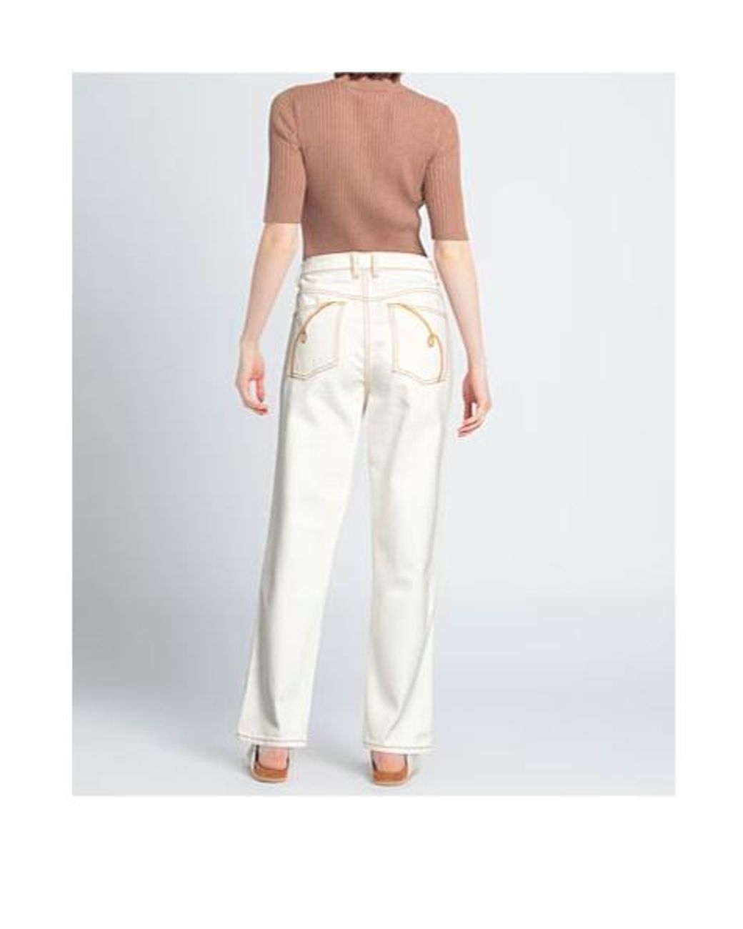 Tory Burch White Denim Trousers