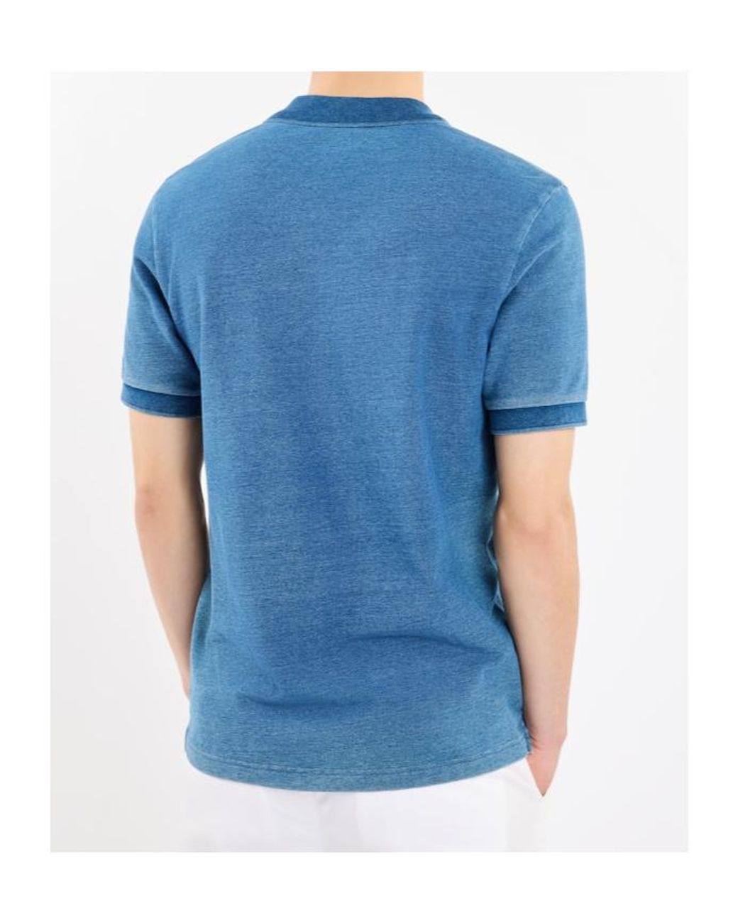 Fay Blue Short Sleeve Polo Shirt for men