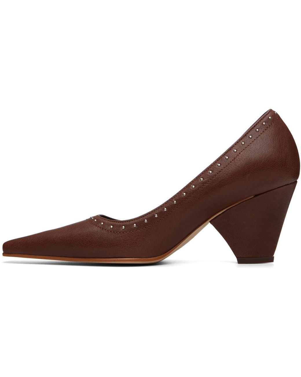 OPEN YY Brown Mini Stud High Heels