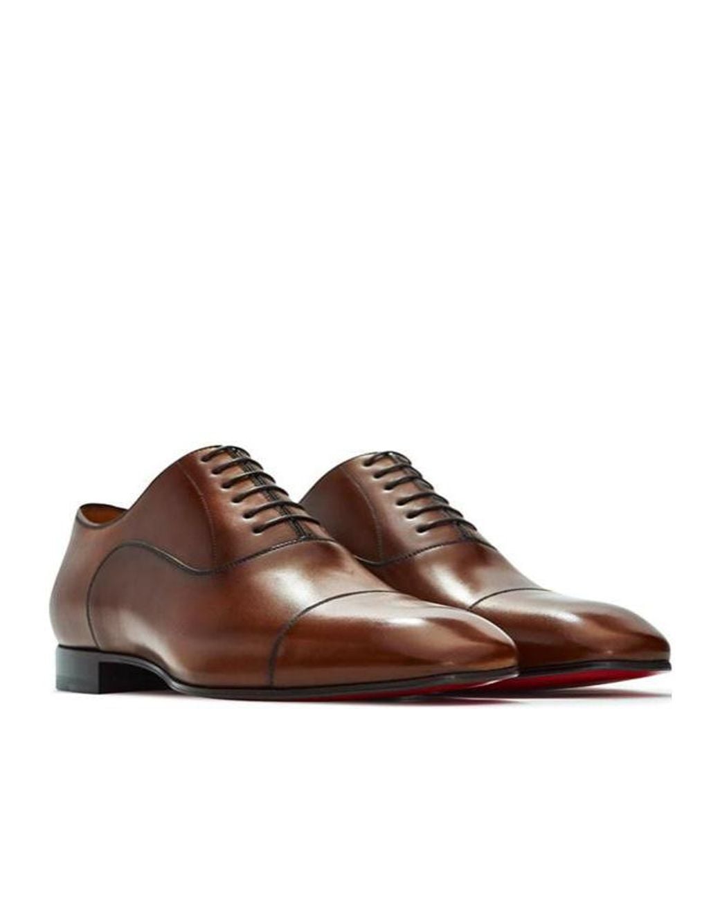 Christian Louboutin Brown Lace-Up Business Formal Shoes for men