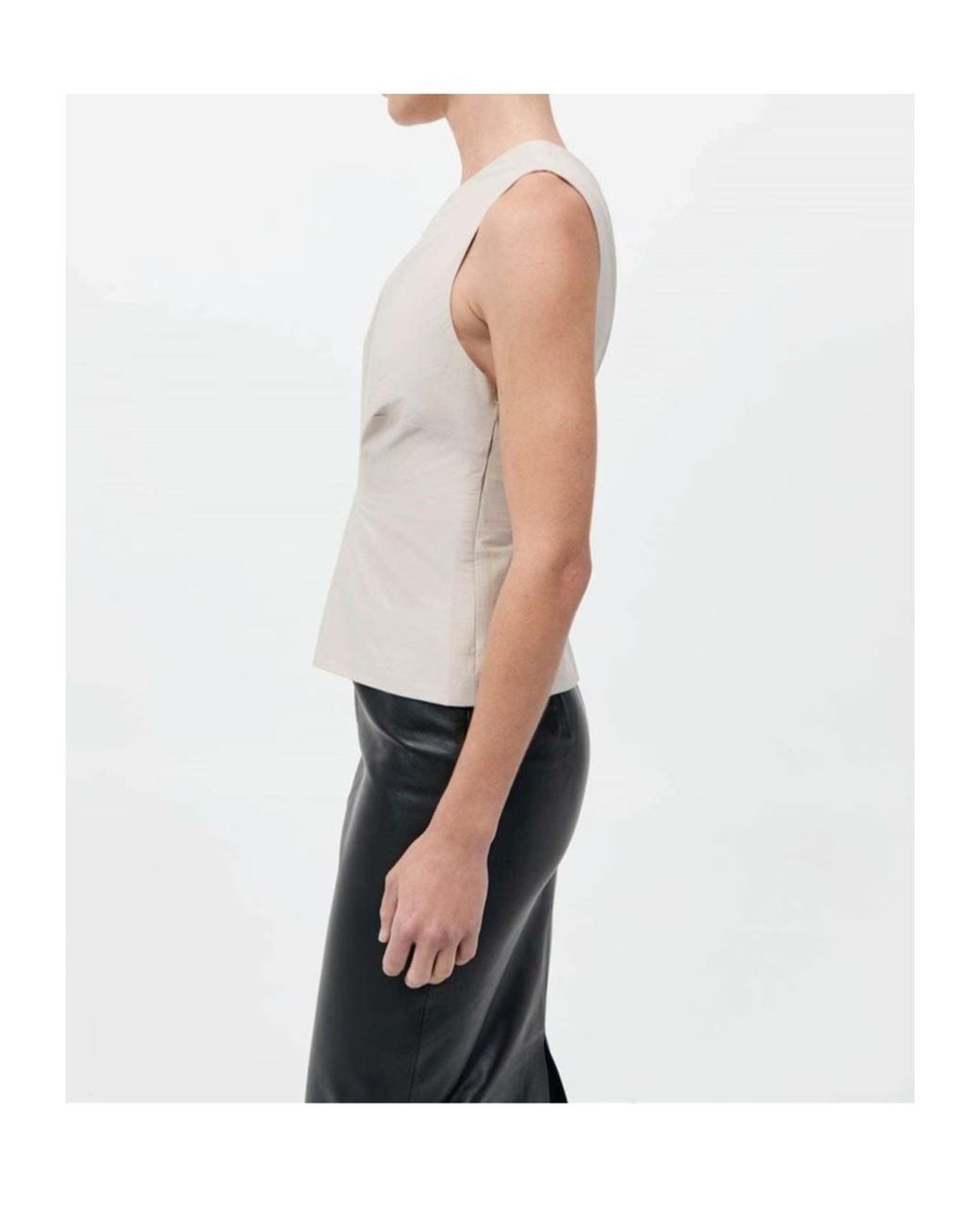 St. Agni White High-Neck Draped Ruffled Blouse