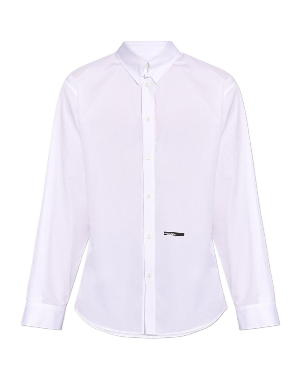 DSquared² White Logo Printed Buttoned Shirt for men
