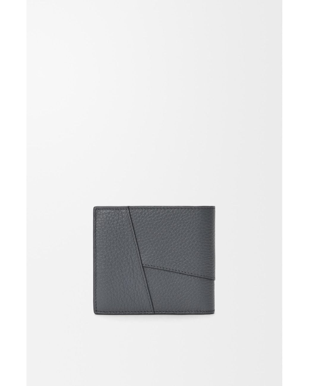 Loewe Gray Puzzle-Style Bi-Fold Coin Purse for men