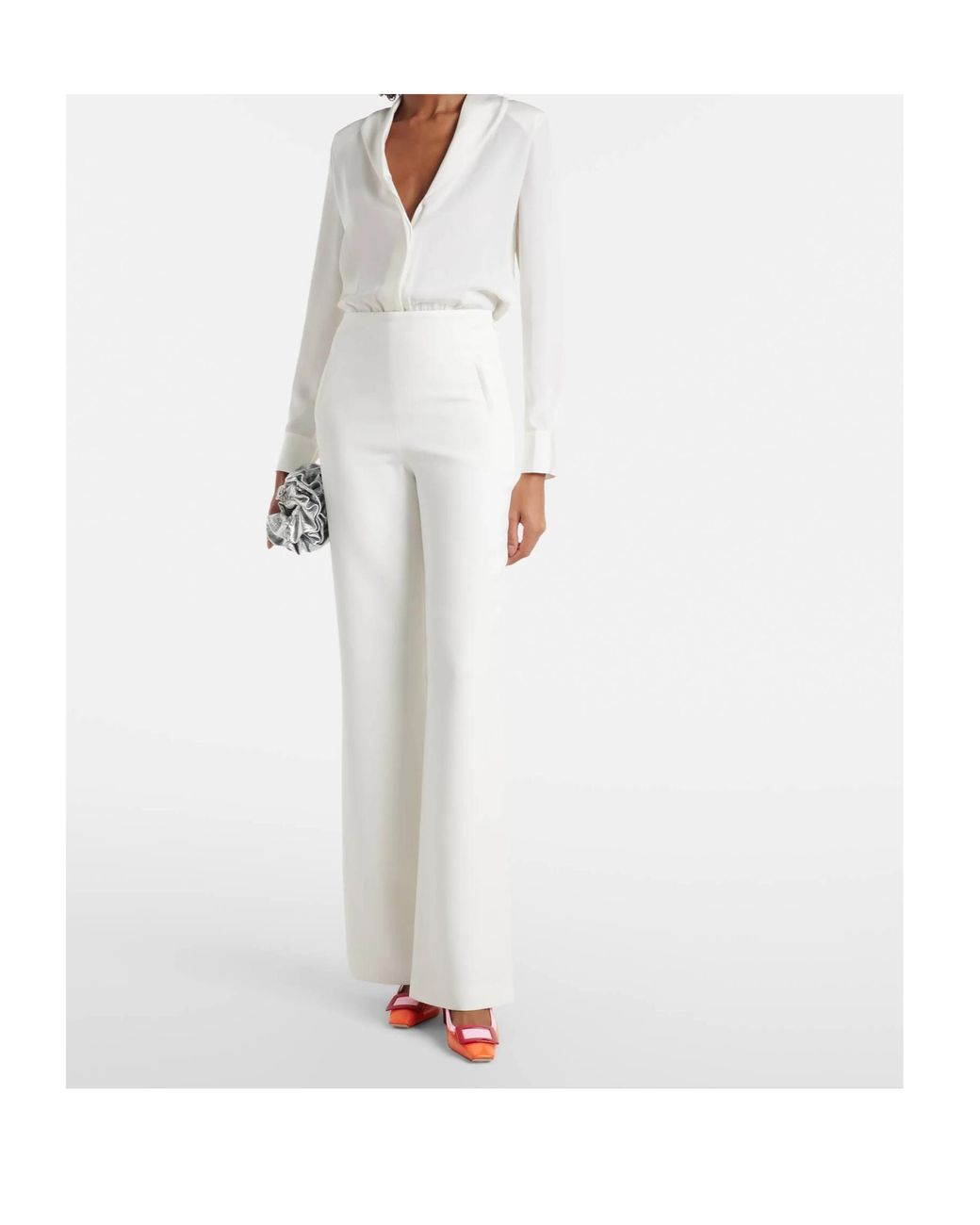 Roland Mouret White Satin Bodysuit
