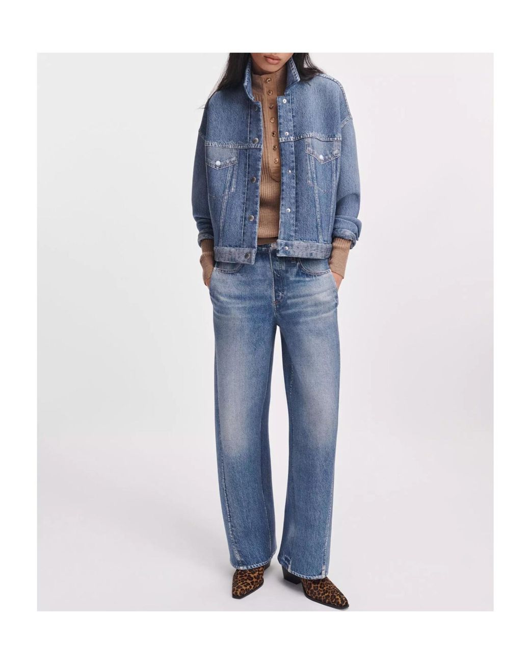 Rag & Bone Blue Miramar Twisted Seam Pants