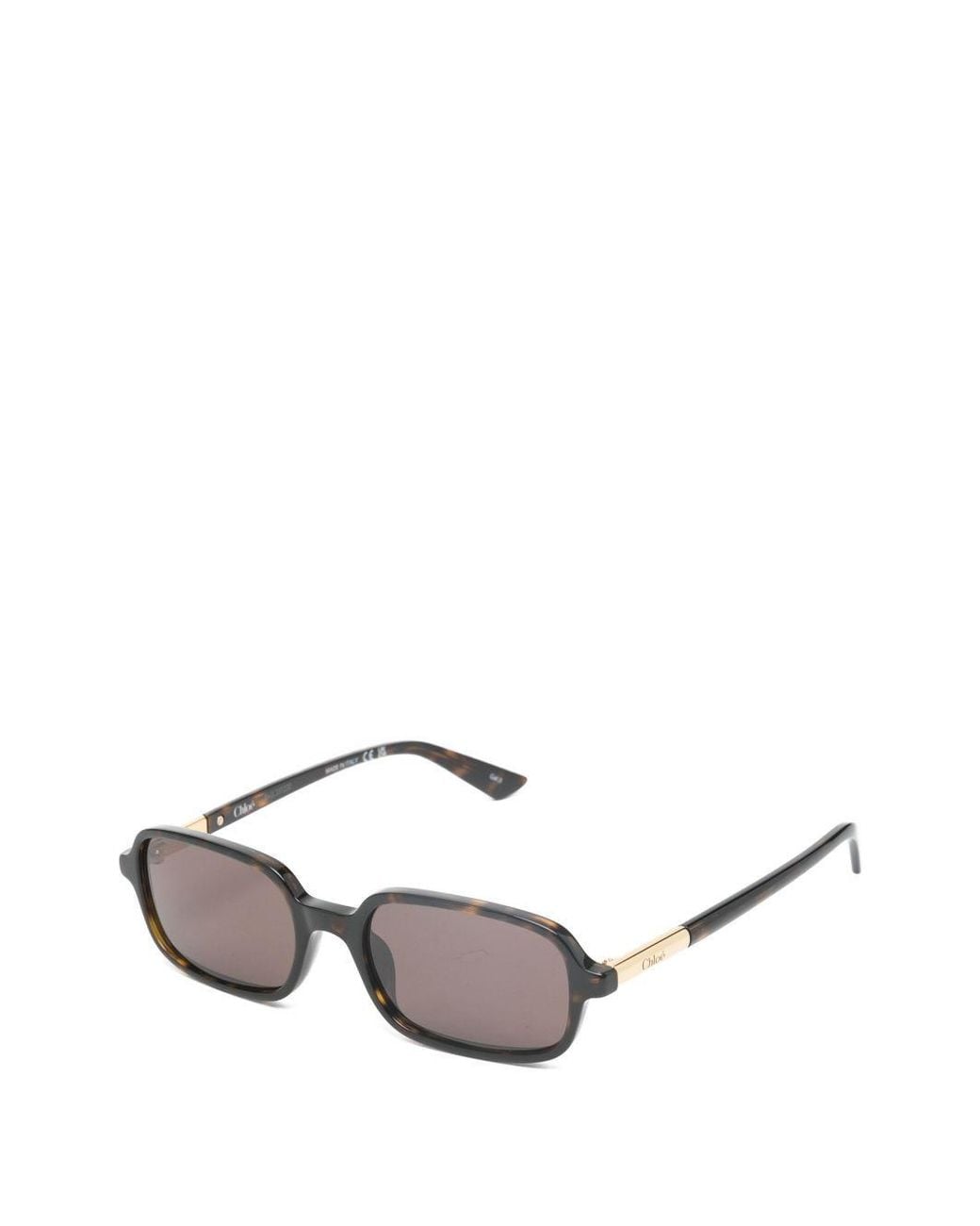 Chloé White Chloé Eyewear Rectangular Sunglasses