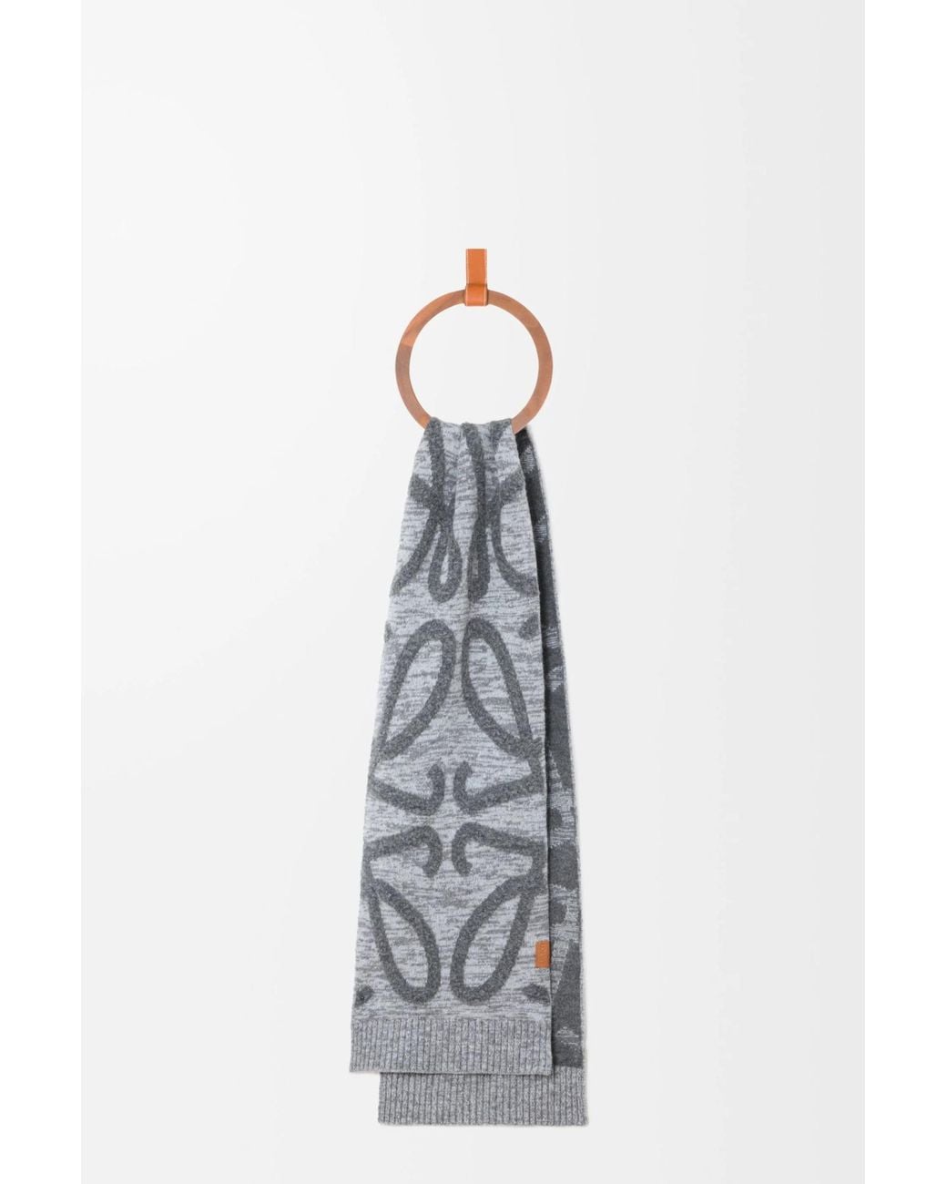 Loewe Gray Rectangular Scarf