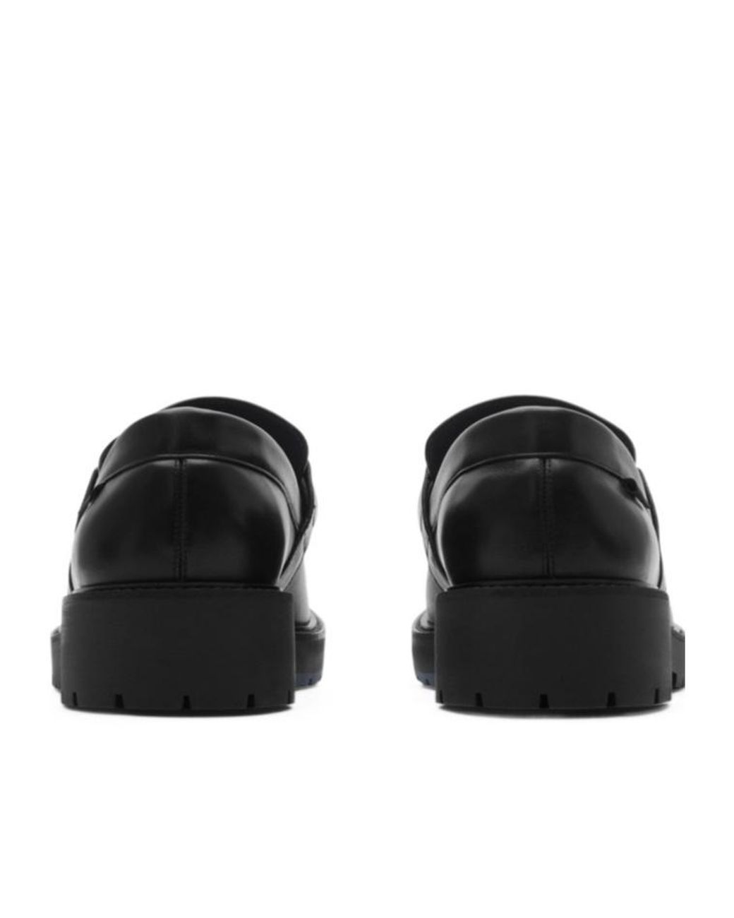 Burberry Black Raft Logo Plaque Slip-On Loafers for men
