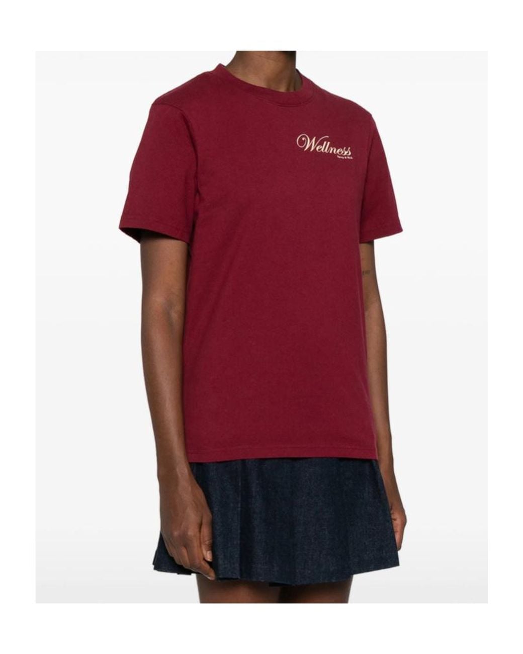 Sporty & Rich Red Short-Sleeved T-Shirt