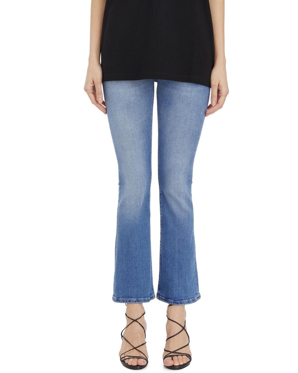 Dondup Blue Flared Faded Jeans