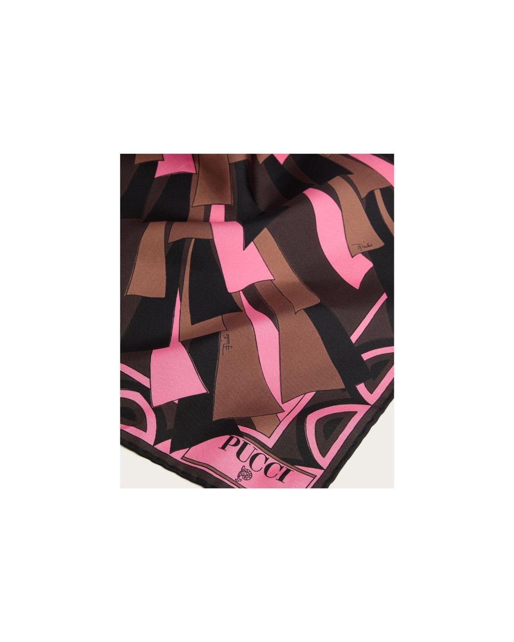 Emilio Pucci Red Baiadera Print Silk Scarf