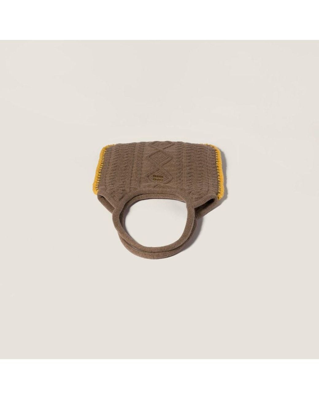 Miu Miu Brown Ivy Wool And Cashmere Bag
