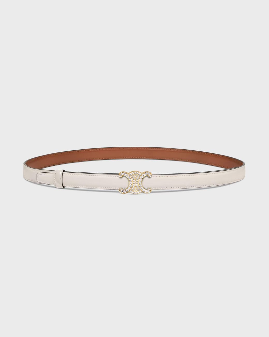 Céline White Triomphe Buckle 18Mm